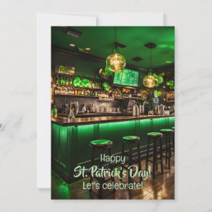 Invitation Pub irlandais prêt pour la fête de la Saint Patric