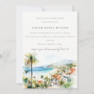 Invitation Puerto Vallarta Mexique Aquarelle Baby Shower de M