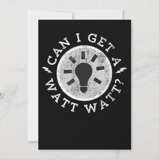 Invitation Puis-je obtenir une Watt Amoureux drôle Ingénieur  (Devant)