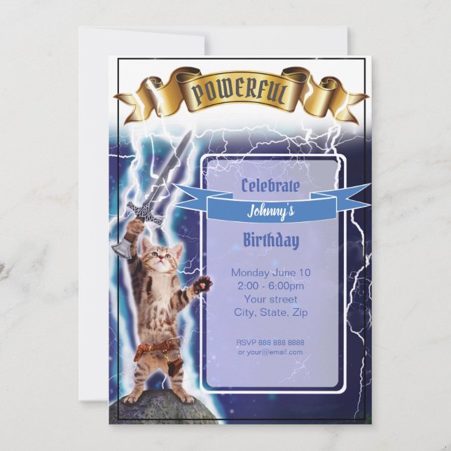 Invitation puissante de chats (Devant)