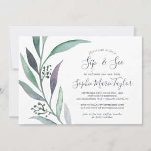 Invitation Puits pourpres et verts Eucalyptus Sip et voir