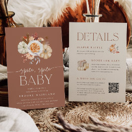 Invitation Pumpkin Spice All in One Baby Shower