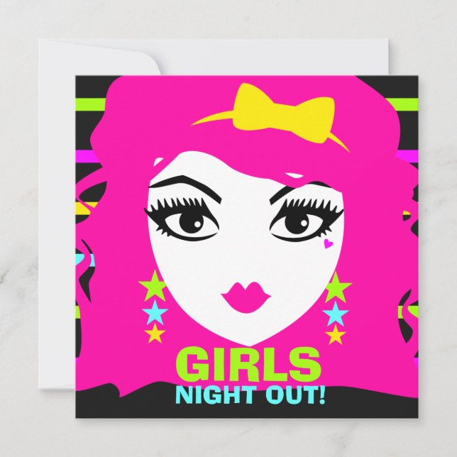 Invitation punk au néon de 311 bonbons (Devant)