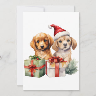 Invitation Puppy de Christmas