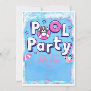 Invitation Puppy pool party