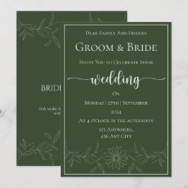 Invitation Pure Bliss : Mariage de Fleurs marguerites