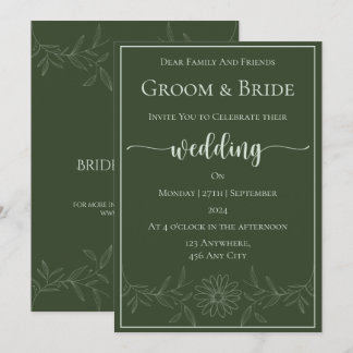 Invitation Pure Bliss : Mariage de Fleurs marguerites
