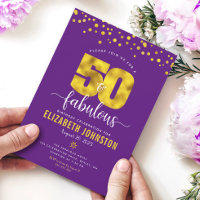 Purple 50 et fabuleux points de glam d'anniversair