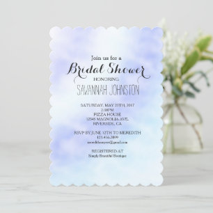 Invitation Purple Blue Tie teinture douche nuptiale Invitatio