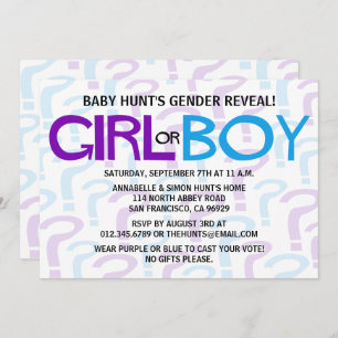 Invitation Purple & Blue Typography