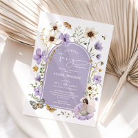 Purple Boho Fairy Fleur sauvage Baby shower fille