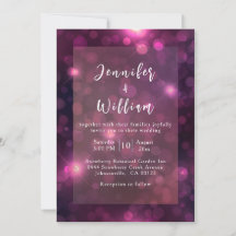 Purple Bokeh Sparkle Argent String Mariage