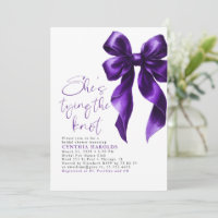 Purple Bow Elle Tying the Knot Fête des mariées