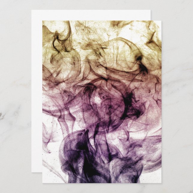 Invitation Purple Brown Smoky Dust Abstrait (Devant / Derrière)