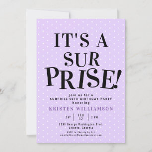 Invitation Purple C'est un 50ème anniversaire surprenant