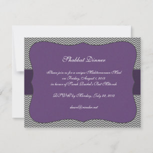 Invitation Purple Chevron - insérer