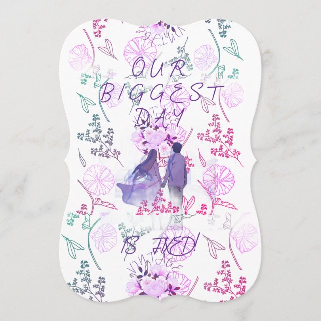 Invitation Purple date (Devant)