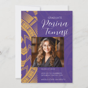 Invitation Purple et or