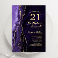 Purple Gold Agate 21e anniversaire