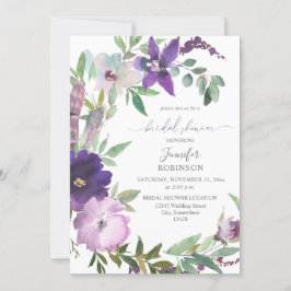 Invitation Purple - Lavande et Fête des mariées florale viole