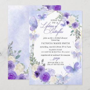 Invitation Purple Lilac Durée de vie de la Fête des mariées d