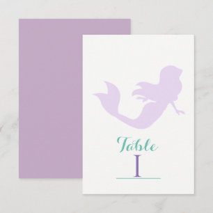 Invitation Purple Mermaid Beach Anniversaire de fête Numéro d