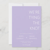 Purple Minimaliste Nous Tying The Knot Mariage