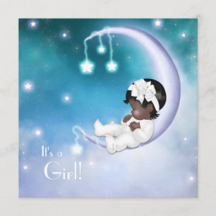 Invitation Purple Moon Ethnique Baby Girl Douche