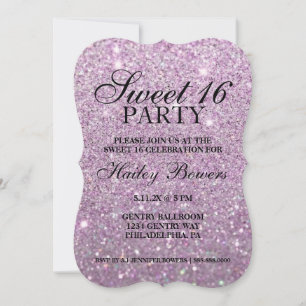 Invitation - Purple Parties scintillant Fab Sweet 