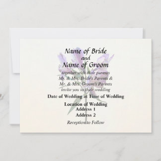 Invitation Purple Peruvian Lily