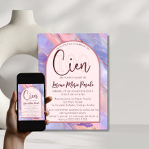 Purple Rose Agate Espagnol 100e anniversaire pour 