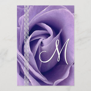 Invitation PURPLE Rose et Mariage dentelle Modèle G900