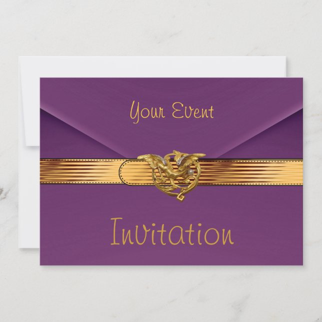 Invitation Purple Velvet Bijoux or Clutch Purse (Devant)