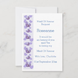 Invitation Purple Wisteria Coeur Maid Of Honor Request