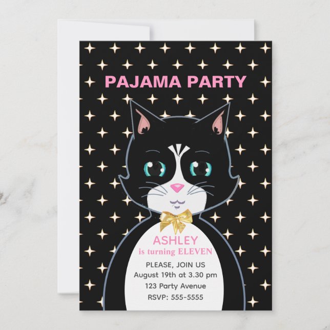 Invitation  Pyjama Party  (Devant)