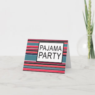 Invitation pyjama rayé