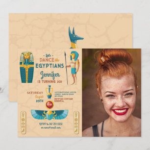 Invitation Pyramides égyptiennes Anniversaire des pharaons Ph