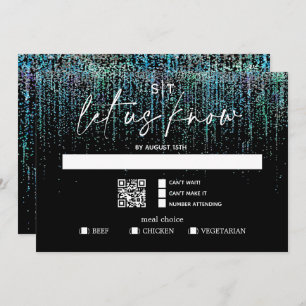 Invitation QR Code choix de repas Moderne RSVP Edgy Parties s