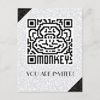 Invitation QR Code le singe