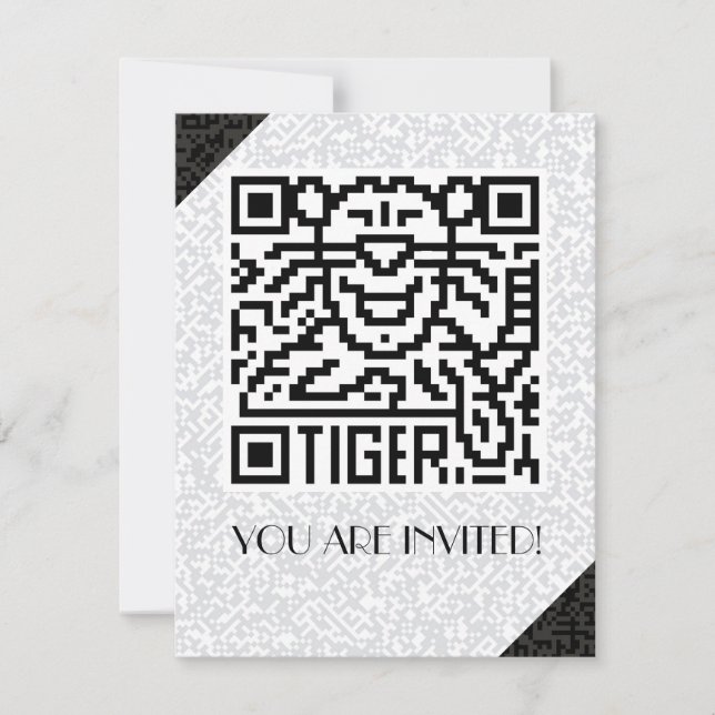 Invitation QR Code le tigre (Devant)