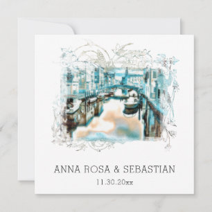 Invitation *~* QR POSITANO Italie Scroll AR20 RSVP Mariage