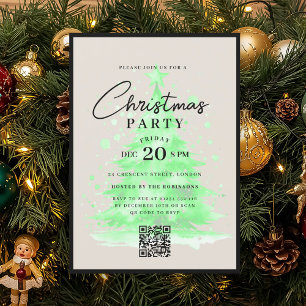 Invitation QR Sapin de Noël Fête de Noël