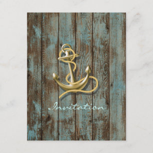 Invitation quai bleu mariage nautique