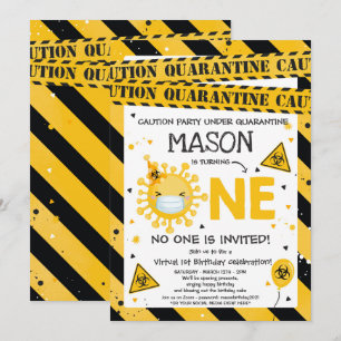 Invitation Quarantaine 1er anniversaire de la fête du 1er ann
