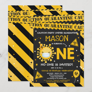 Invitation Quarantaine 1er anniversaire de la fête du 1er ann