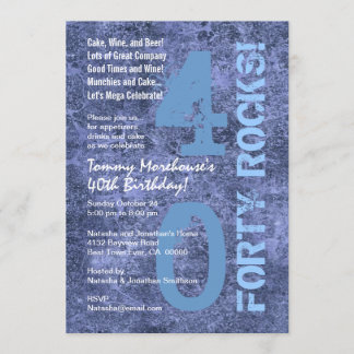 Invitation Quarante rochers ! 40e anniversaire de Blue Jeans 