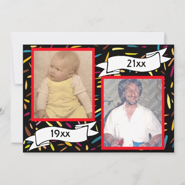 Invitation Quarantième célébration d'anniversaire de lettre (Devant)