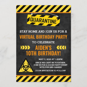 Invitation Quarantine Birthday Invitation, Kid Humour Funny