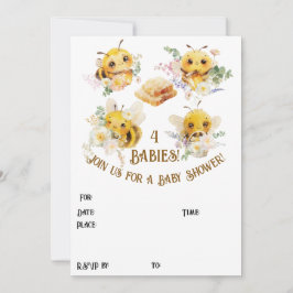 Invitation Quatre Abeilles