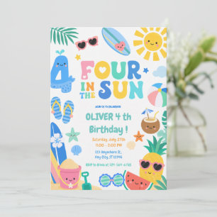 Invitation Quatre dans le soleil 4ème anniversaire